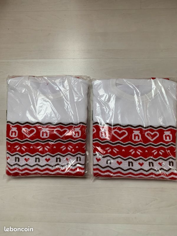 Pull Nutella - Taille S, Blanc, Neuf Sans Étiquettes - Parfait Pour L'Hiver