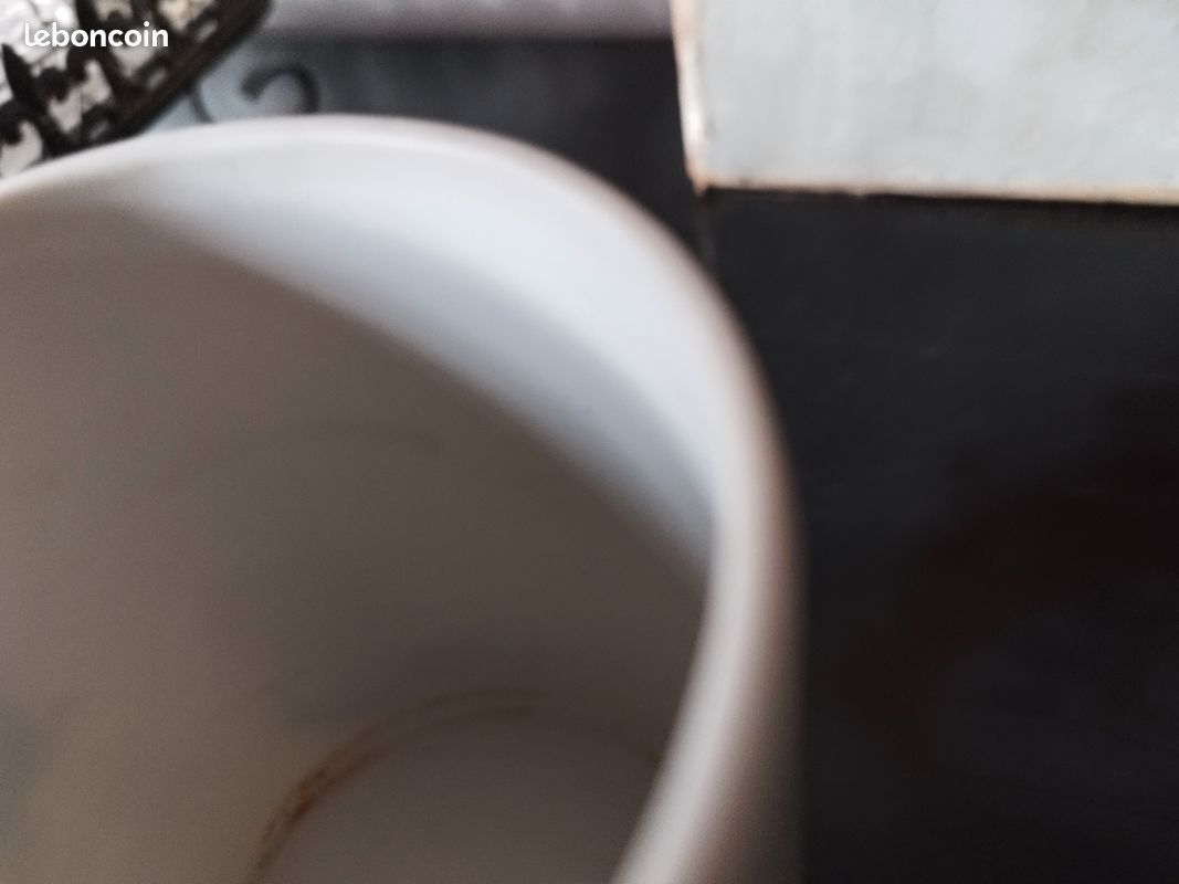 Pot avec couvercle, bonbonnière ou boîte à thé ou boîte à coton en porcelaine de limoges (Voilier (image 8)