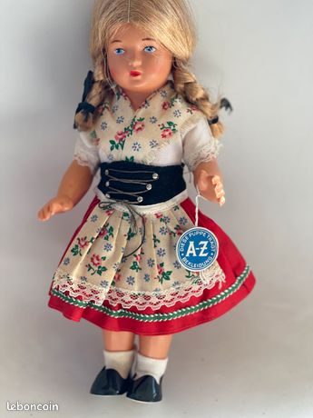 Poupée Ancienne Allemande En Porcelaine – Marque DEP, 50 Cm, Années 1900