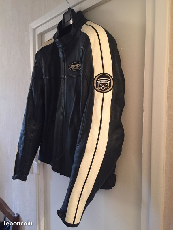 Blouson Moto Cuir Grainé Noir Homme SPIDI (image 2)