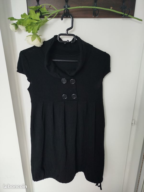 Robe pull femme neuve noire L/40 (image 1)