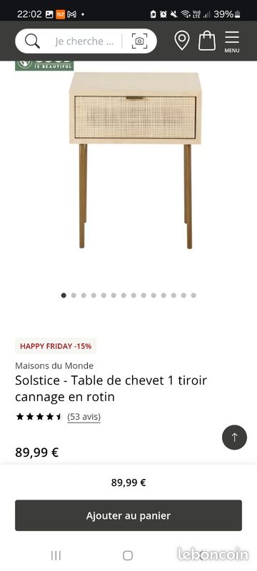 Solstice table chevet maison du monde (image 4)