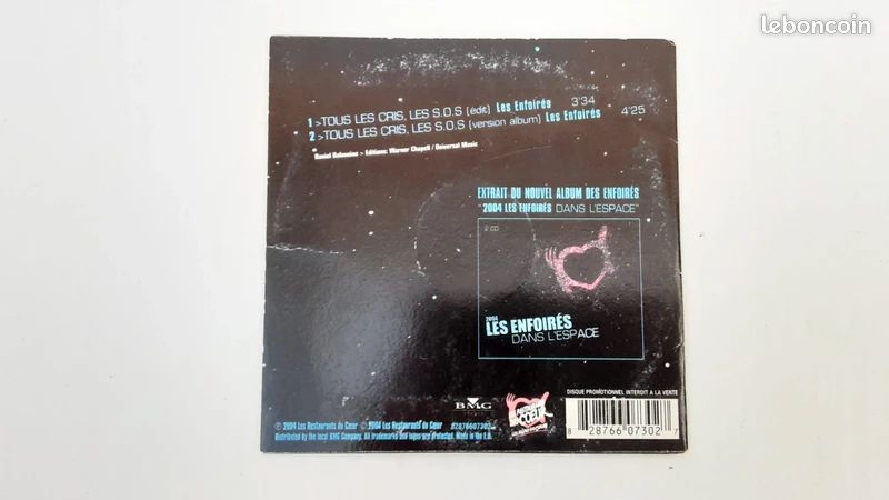 Lot de 5 cd singles les enfoirés (image 5)