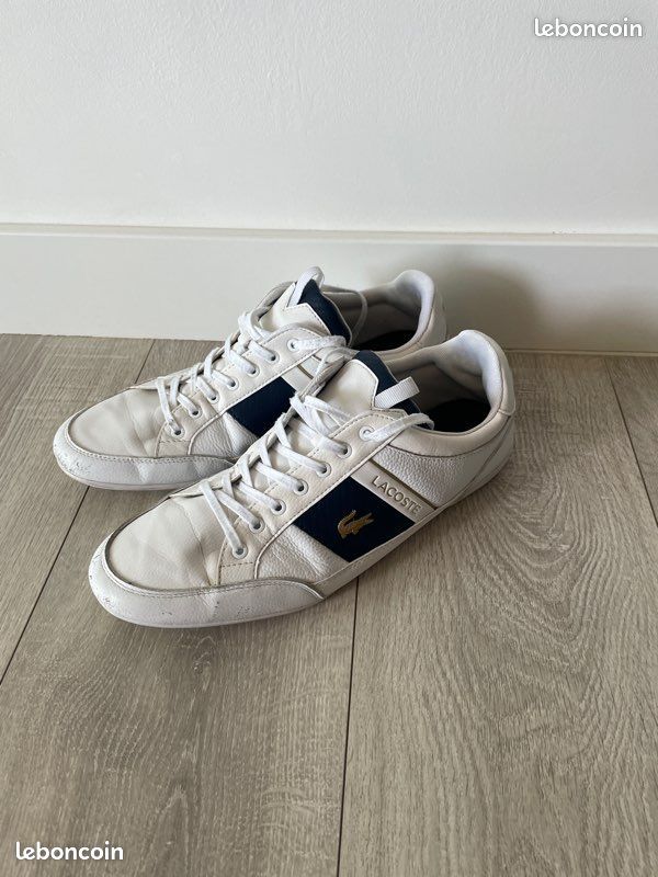 Chaussures Lacoste, blanche et bleu taille 43 (image 2)