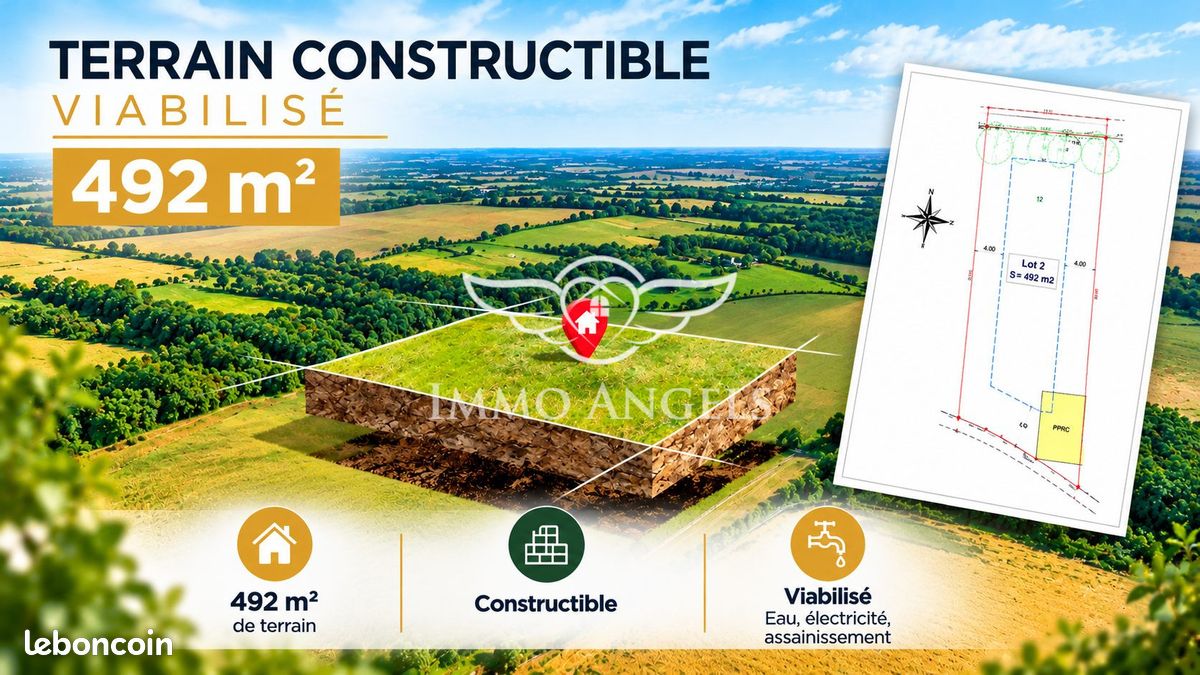 Terrain 492 m² · au Thor · 492 m² · 110 000 €