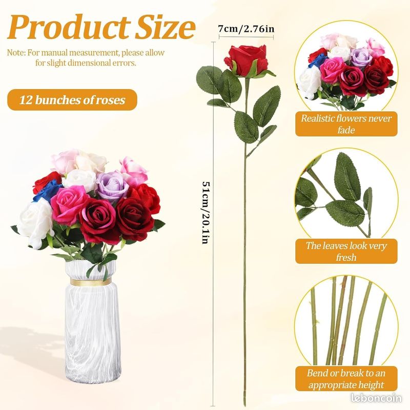 Fausse Fleur 20 Fleurs Artificielles En Soie Petites Têtes - Blanc, 10 Styles - Pour DIY, Déco Mariage, Scrapbooking, Maison Fausse Fleur 20 Fleurs Artificielles En Soie Petites Têtes - Blanc, 10 Styles - Pour DIY, Déco Mariage, Scrapbooking, Maison