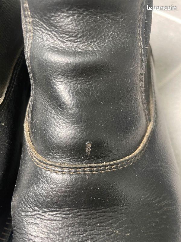 Boots d’ équitation en similicuir noir (image 2)