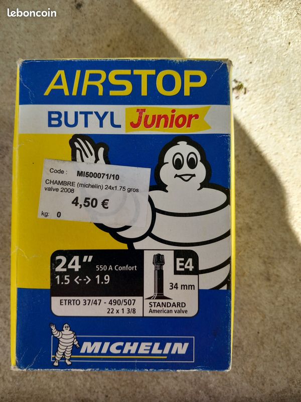 Chambre à air MICHELIN VTT 24'' valve schrader Équipements vélos