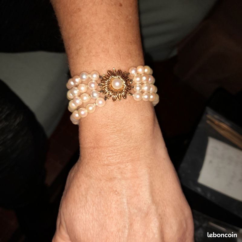Bracelet Perles Avec Fermoir En Or – Occasion, Style élégant Intemporel – Fait Main En France, Parfait Cadeau Romantique
