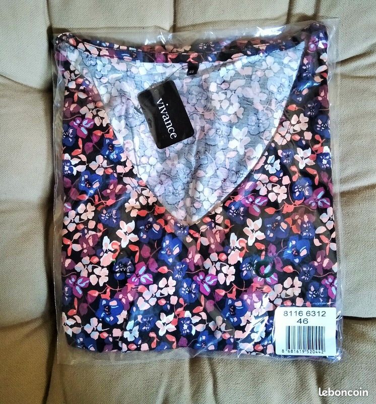 NEUVE BELLE ROBE MULTICOLORE A FLEURS ★★ LASCANA ★★ Modèle VIVANCE ★ T/ 46 (image 3)