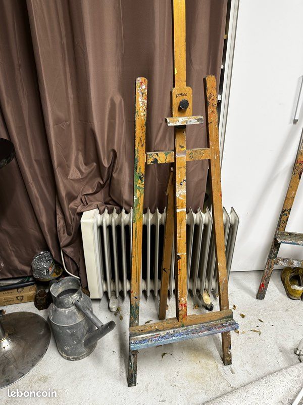 Lot de 2 chevalets d’atelier de peintre en bois (image 8)