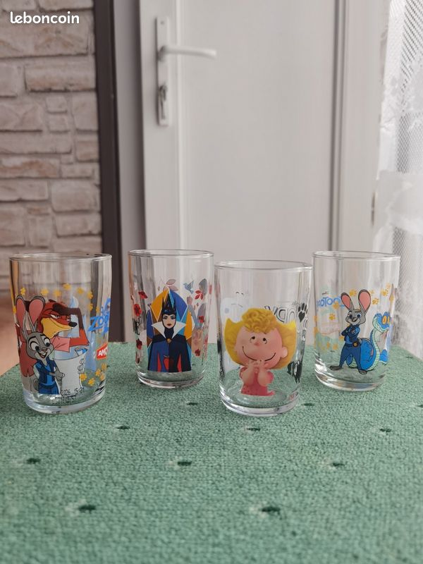 Lot de 3 verres Disney Pixar d'occasion en très bon état (image 2)