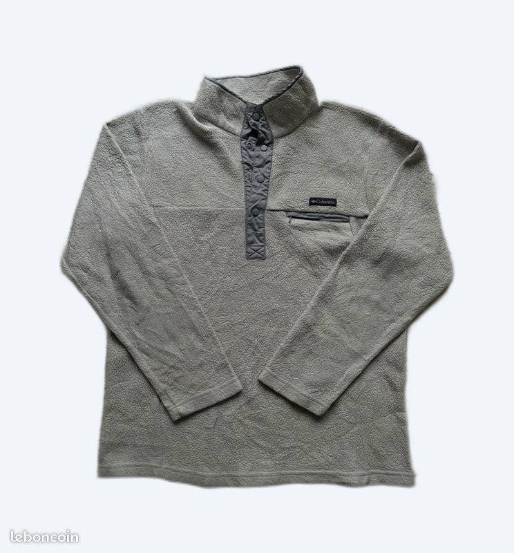 Pull polaire vintage Obermeyer Quarter Snap pull fabriqué