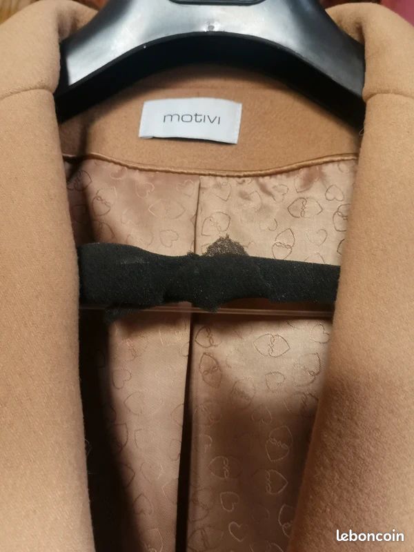 Manteau camel 51% laine motivi (image 3)
