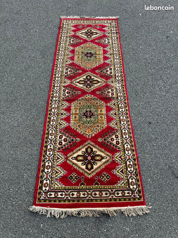 Tapis D'Orient De Couloir, Perse, Rouge, Laine - 1m70 X 66 Cm - Très Bon état