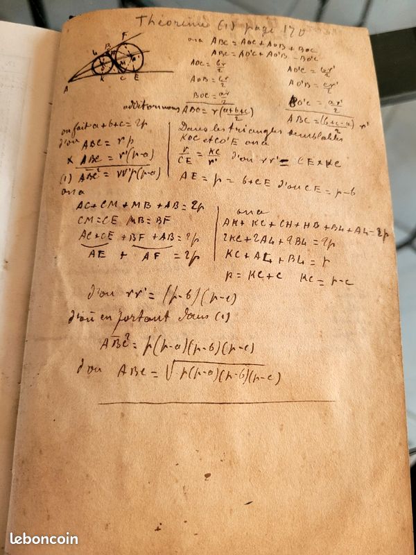 Livre Ancien - Éléments De Géométrie (1885) - M. Ph. André - Relié - XIXème