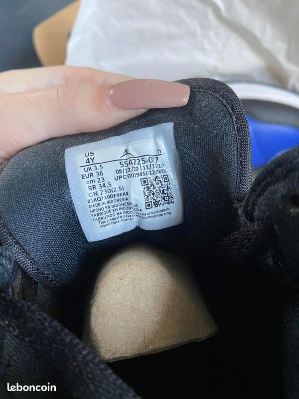 Air Jordan 1 Mid Hyper Royal Tumbled Leather (image 5)