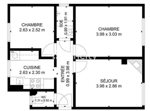 Appartement a louer houilles - 3 pièce(s) - 43 m2 - Surfyn