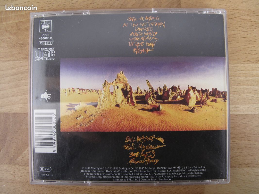 CD – Midnight Oil - Album "Diesel and Dust" (1987) (image 2)