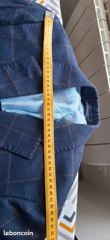 Veste blazer Hackett en laine à carreaux non doublée EU48 US38 P2P 19'6 - France