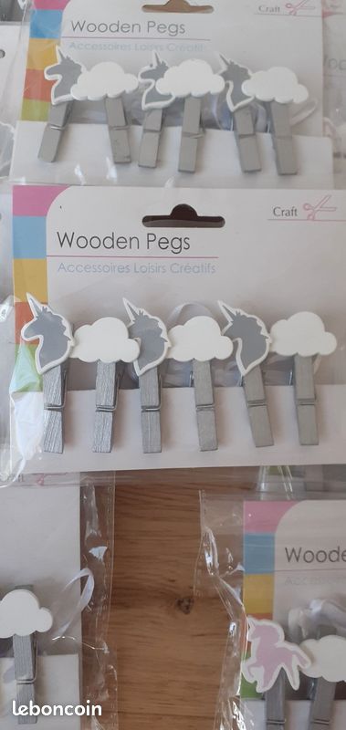 Loisirs créatif épingles en bois licorne (image 3)