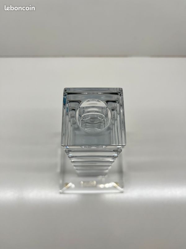 Bougeoir en cristal Saint-Louis – Design Jean Sala – Style Art Déco – Très bon état (image 5)