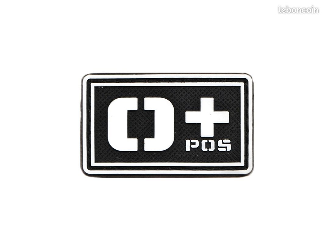Patch Velcro Groupe Sanguin O+ – Insigne Militaire Ou Médical – France