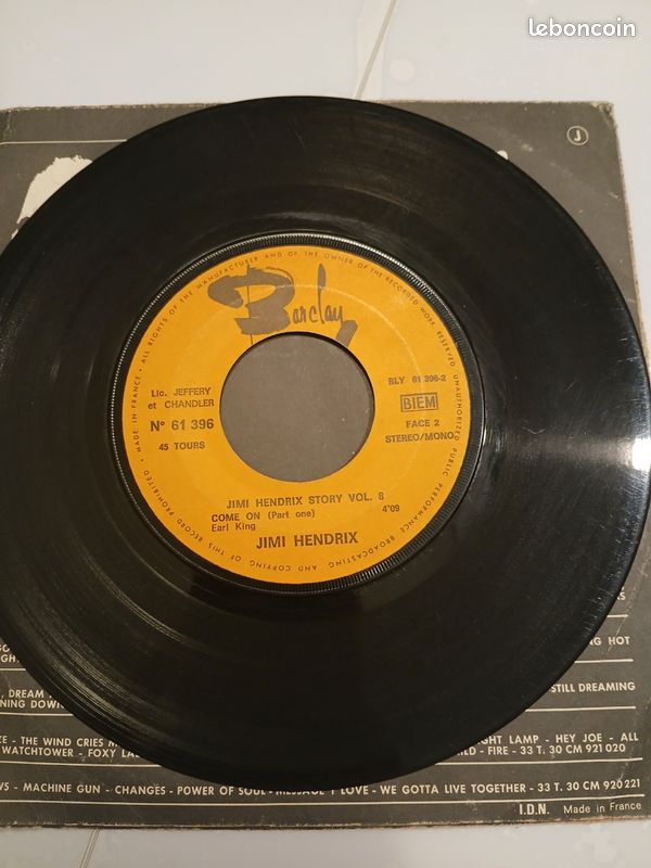Vinyl Jimi Hendrix vol 8. 45T (image 5)
