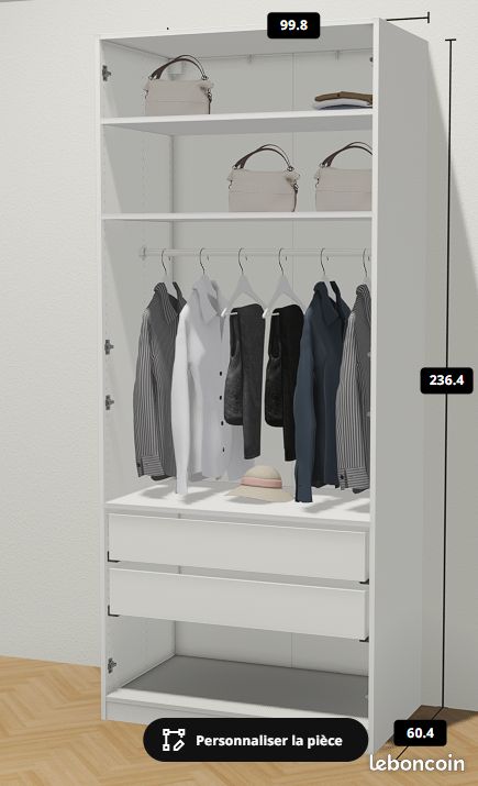 Armoire / Dressing Pax IKEA BLANC (image 2)