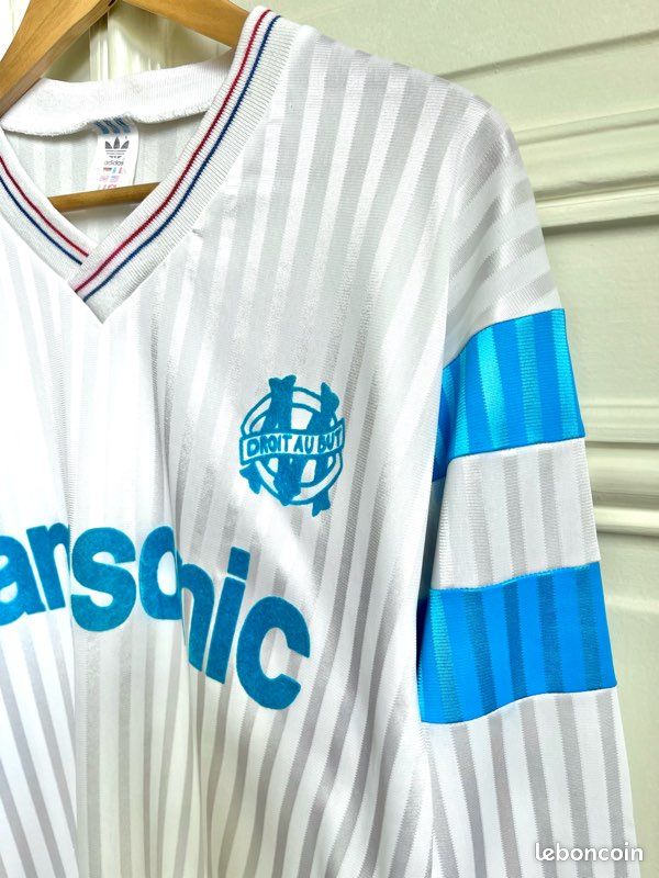 Maillot vintage 1989 / 1991 - maillot domicile OM Olympique de Marseille (L) - Back To The Football