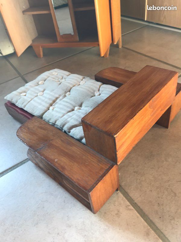 ANCIEN MEUBLE TABLE de Chevet Maison de poupée Jouet 32 cm Ht début