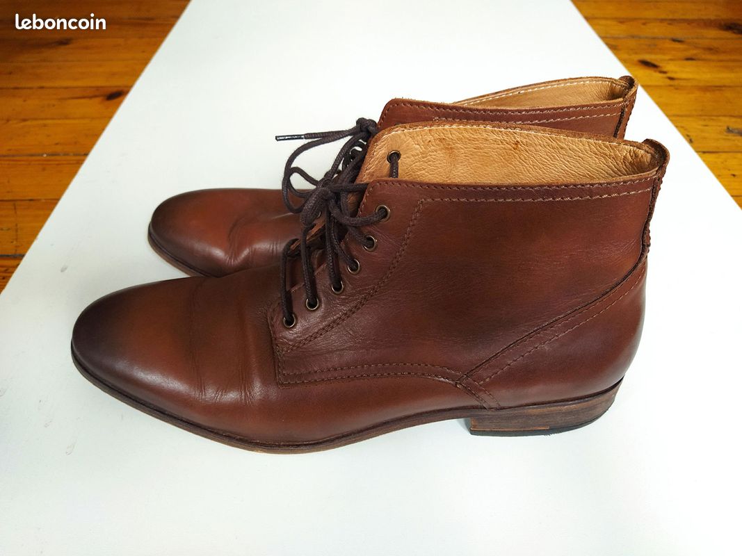 Chaussures low boots en cuir, Minelli, pointure 45 (image 5)