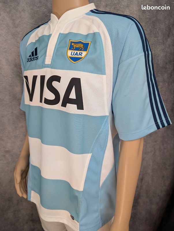Maillot rugby U.S ARGELES GAZOST porté n°12 centenaire 2008 shirt XV
