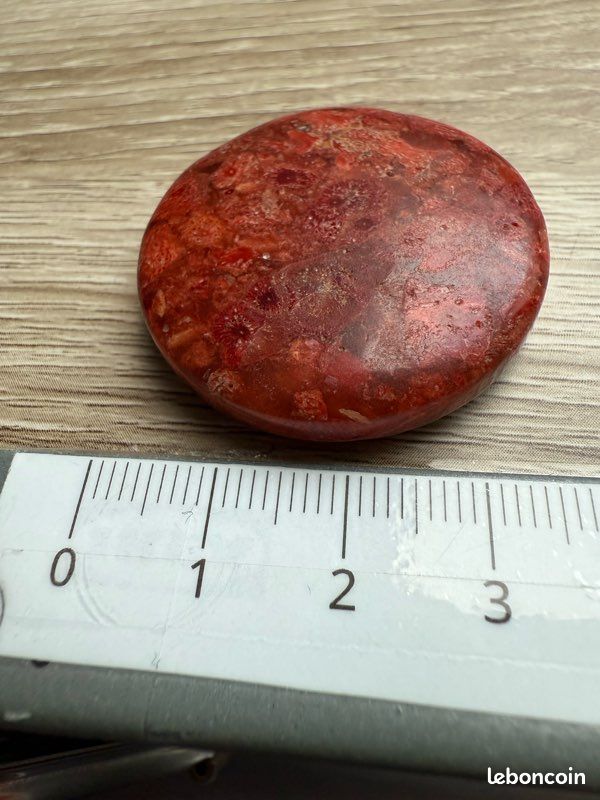 Lot De 20 Perles En Pierre De Jade Rouge Brique - Boules De 6mm - Neuf Pour Création De Bijoux