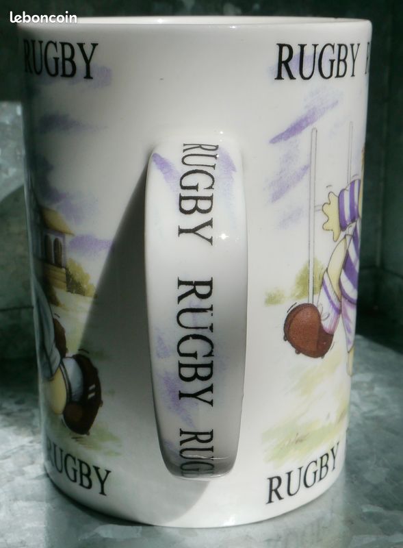 Rose of England mug rugby match joueurs ballon fine bone china porcelaine anglaise fabriqué en Angleterre (image 5)
