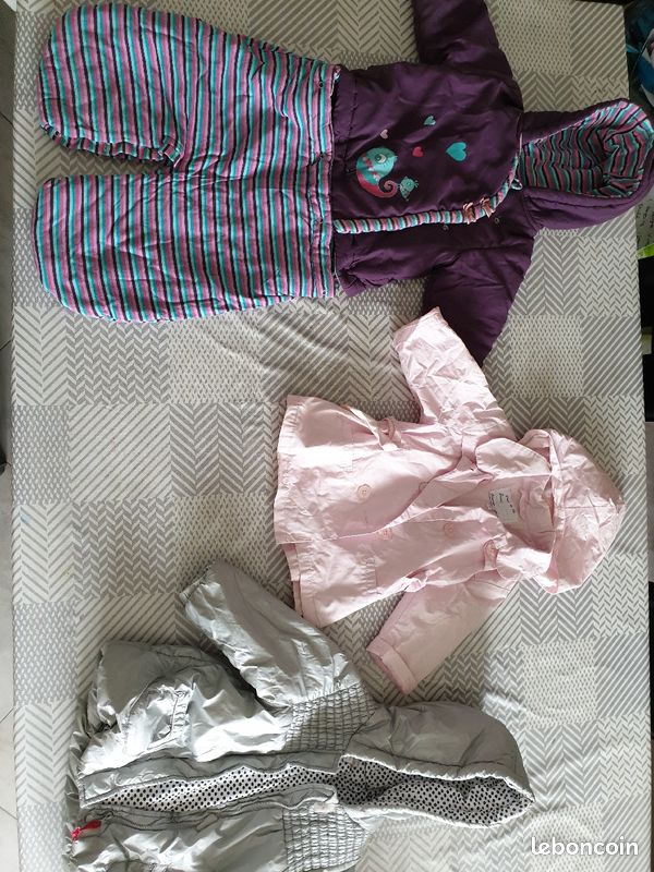 Lot de 3 manteaux fille 18 mois (image 1)