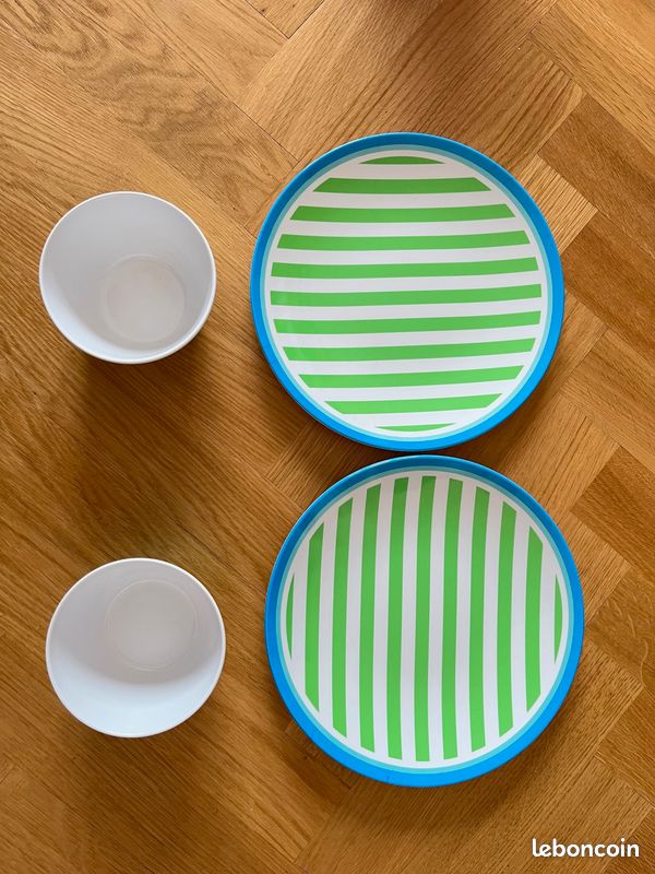 Lot HEMA, 2 Assiettes + 2 Bols - Bébé, Enfant, Adulte (image 2)
