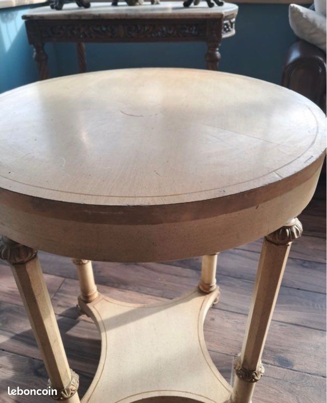 Petit guéridon en bois style Directoire (image 6)