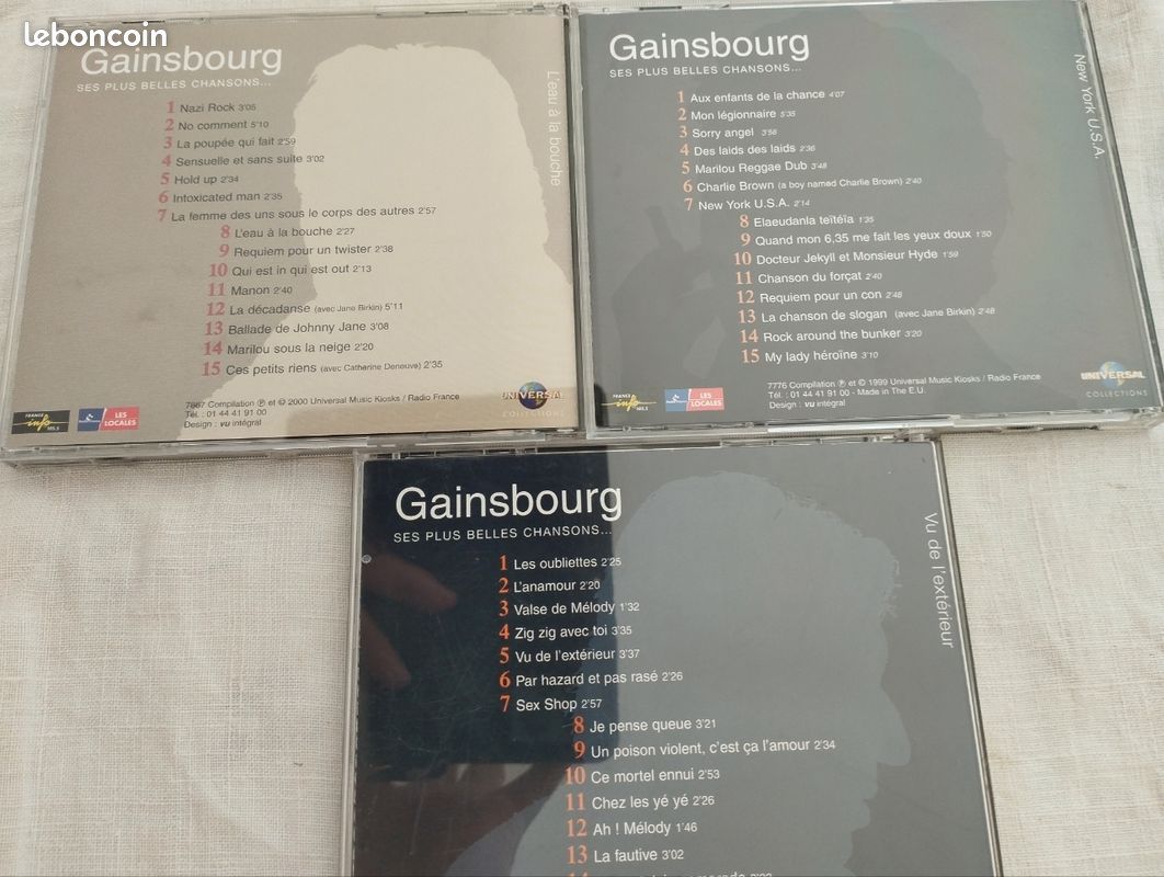 Lot de 3 CD de Serge Gainsbourg (image 2)