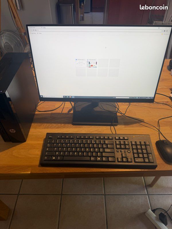 Pc fixe/ tour hp+ écran viewsonic (image 1)