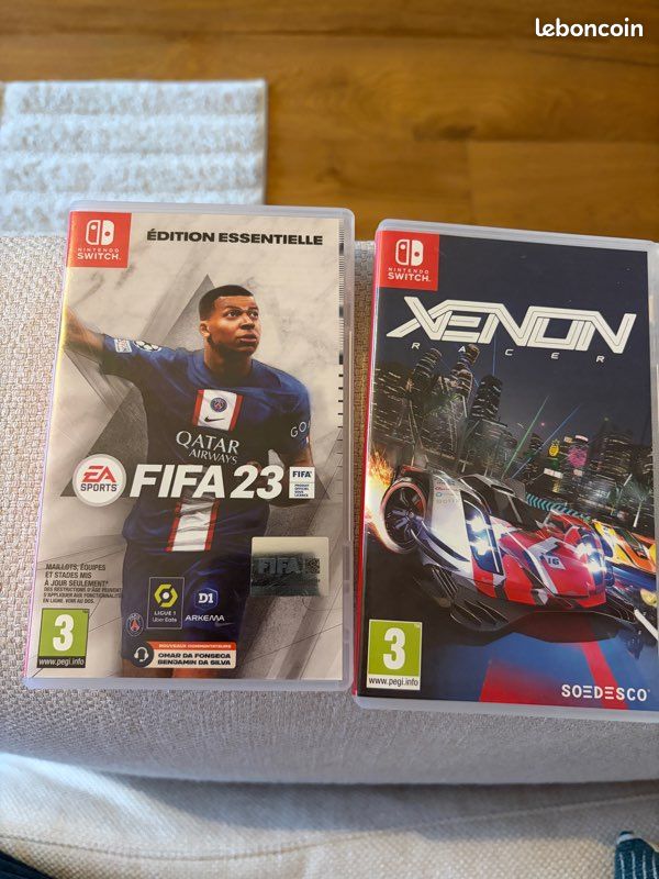 Deux jeux Switch FIFA 23 + Xénon Racer État Neuf (image 1)