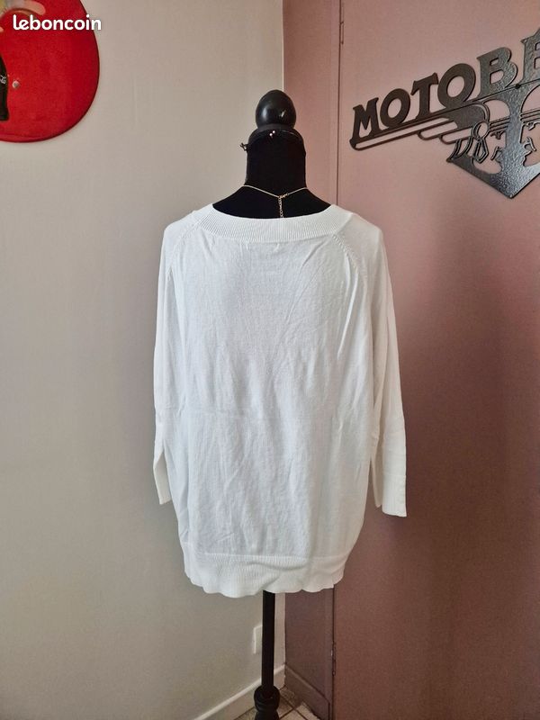 Pull Grain de Malice Crème T.40 (image 2)