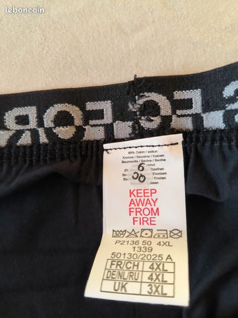 Vend lot de caleçons Atlas for m'en taille XL noir et gris