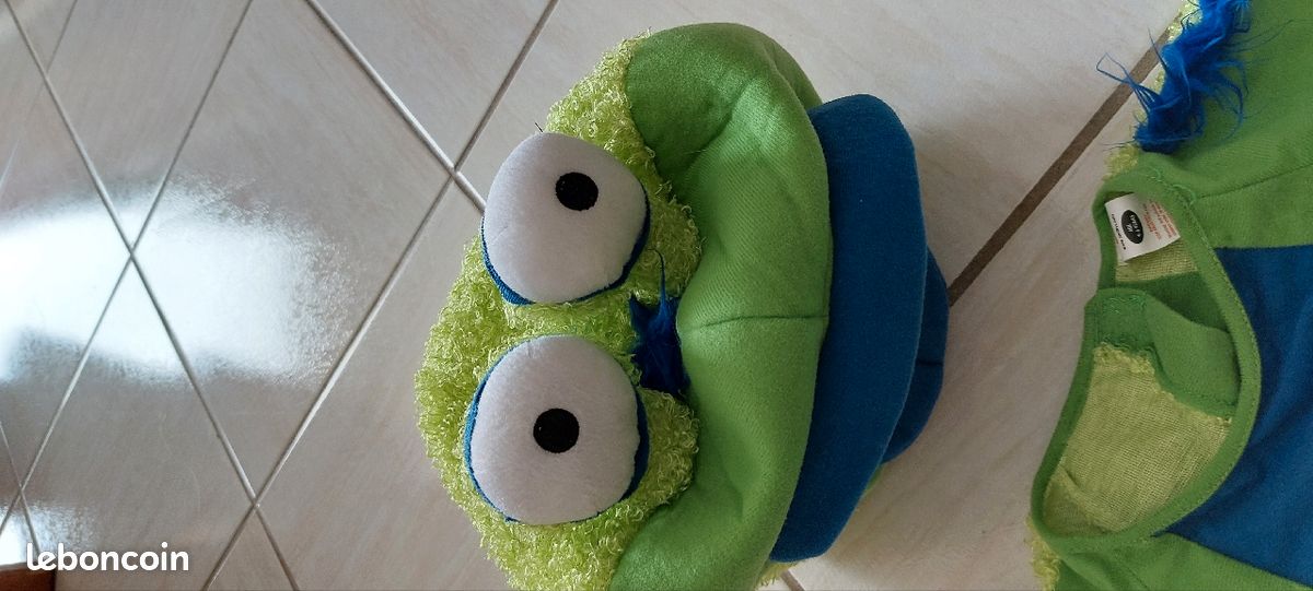 Costume monstre vert enfant 4/5 ans (image 3)