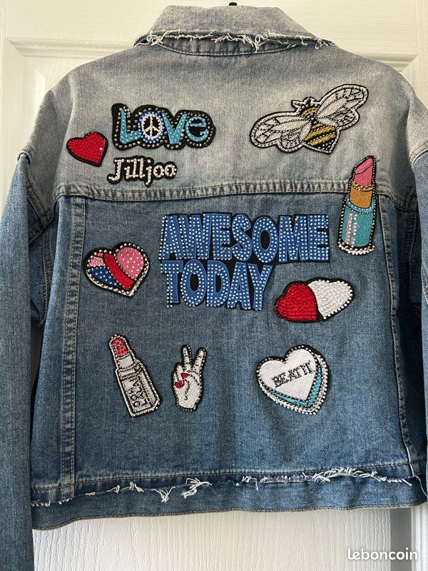 Veste En Jean Bleu Crazy Horse Taille M - Neuve Sans étiquette