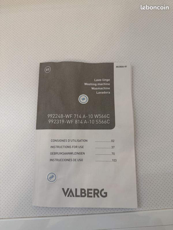 Lave-linge VALBERG 7 kg – Classe A – Garantie jusqu’en octobre 2026 (image 4)