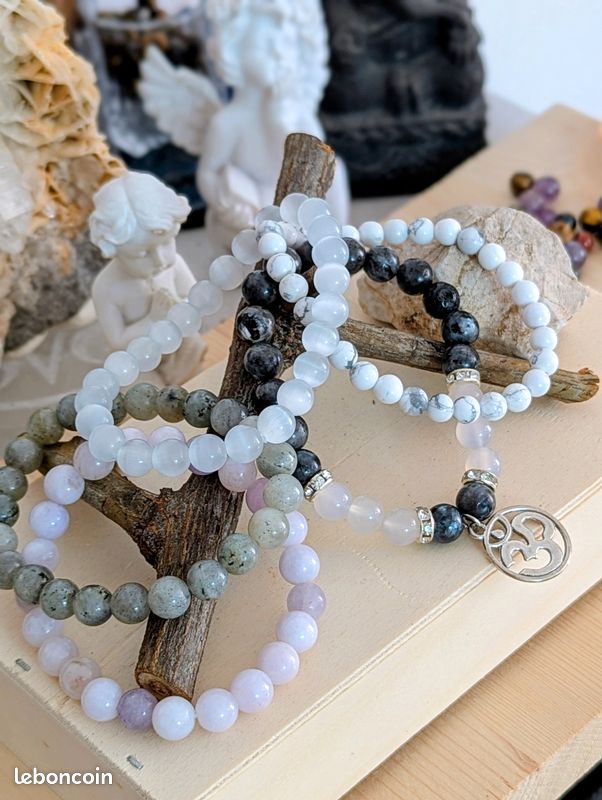 🌙 LES IMPARFAITS – Pack Lumière & Spiritualité ✨Bracelets en Pierres naturelles🌿 (Lot de 5 bracelets) (image 3)