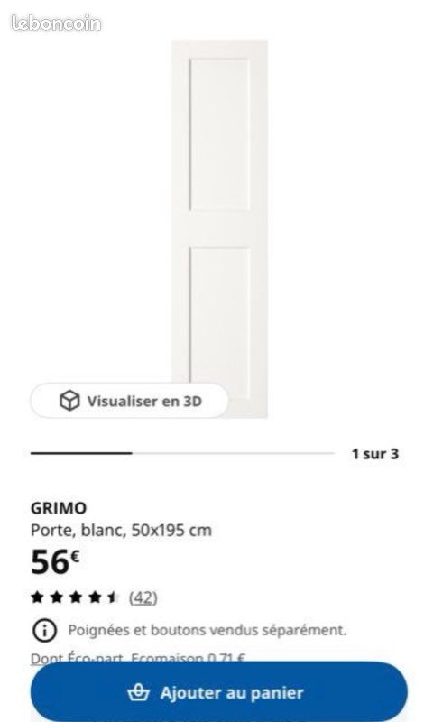 Porte placard IKEA GRIMO (image 1)