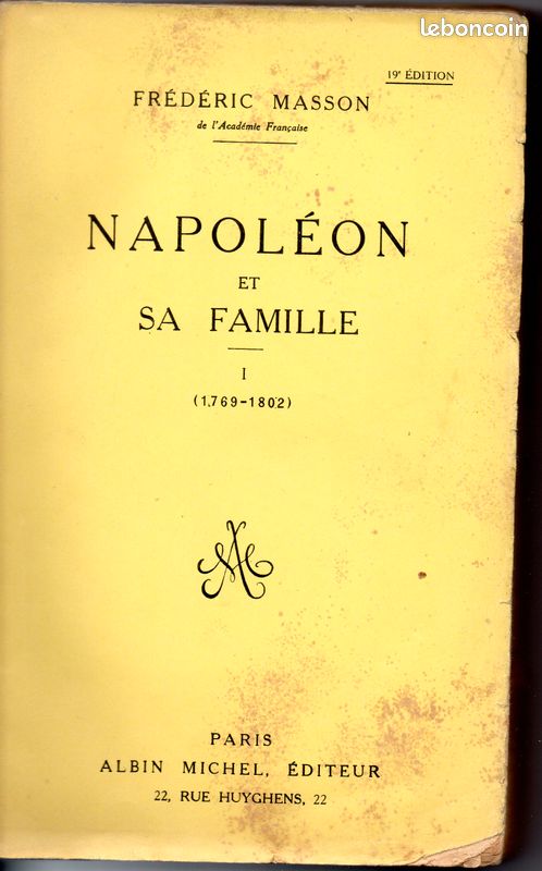 Napoléon et sa famille Tome I (1769 - 1802) (image 1)
