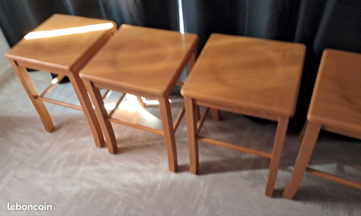 Tabourets en pin véritable (image 4)